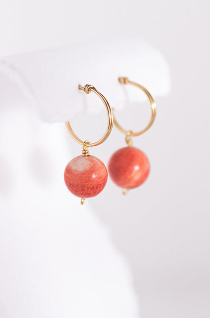 Sustainable Coral Earrings
