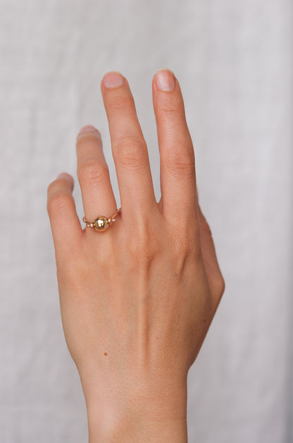Gold Ball Ring
