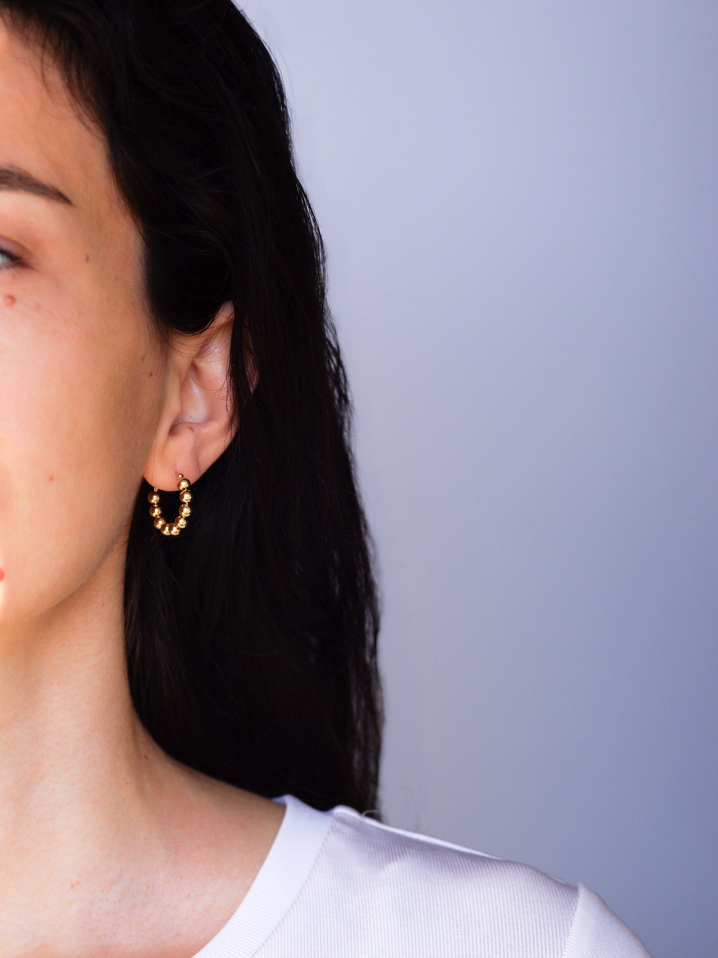 Ball Hoop Earrings