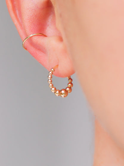 Beaded Huggie Earrings