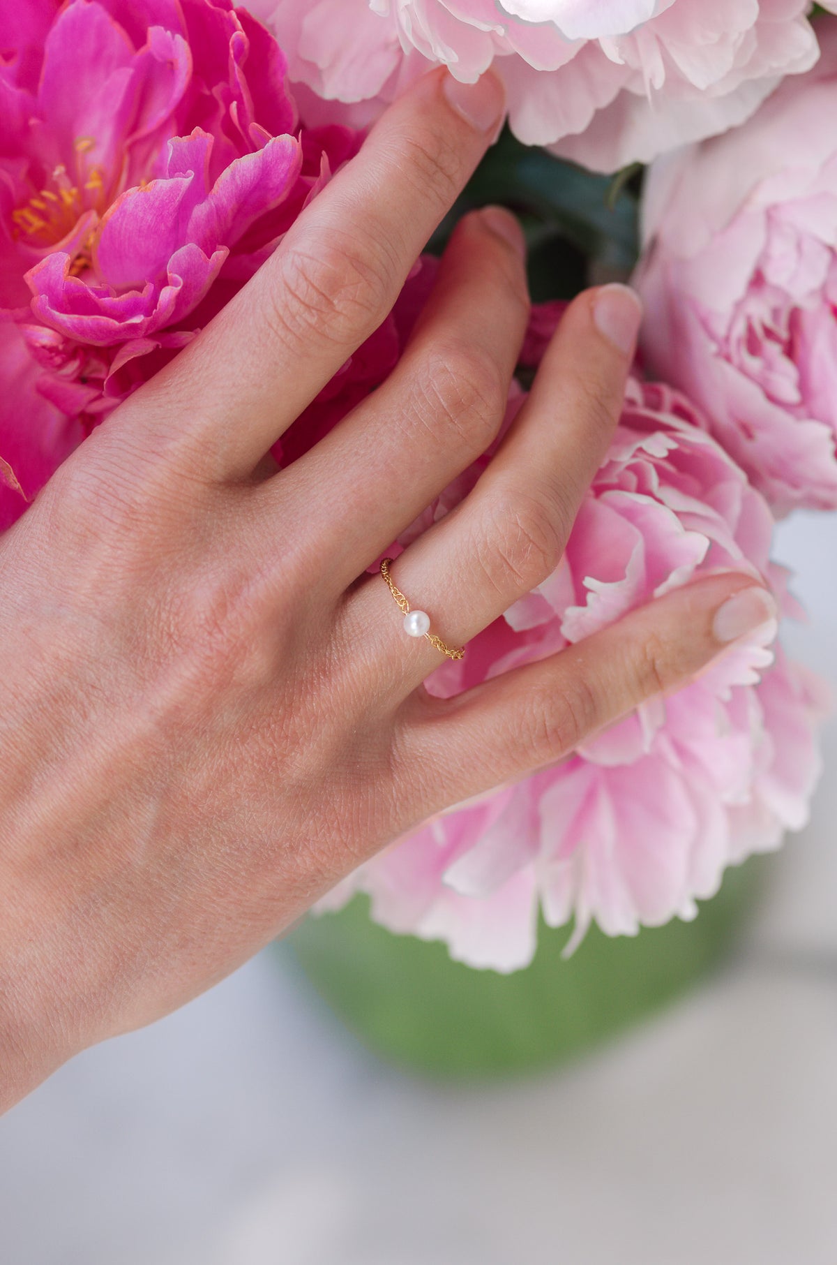 Pearl Chain Ring