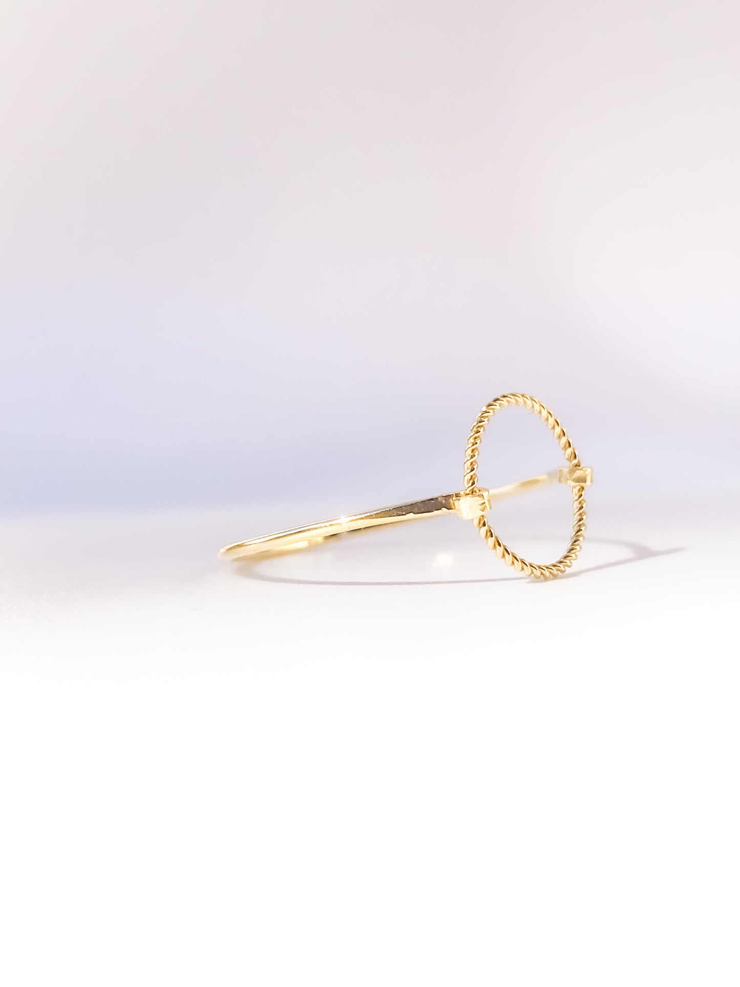 Twisted Circle Ring | Gold