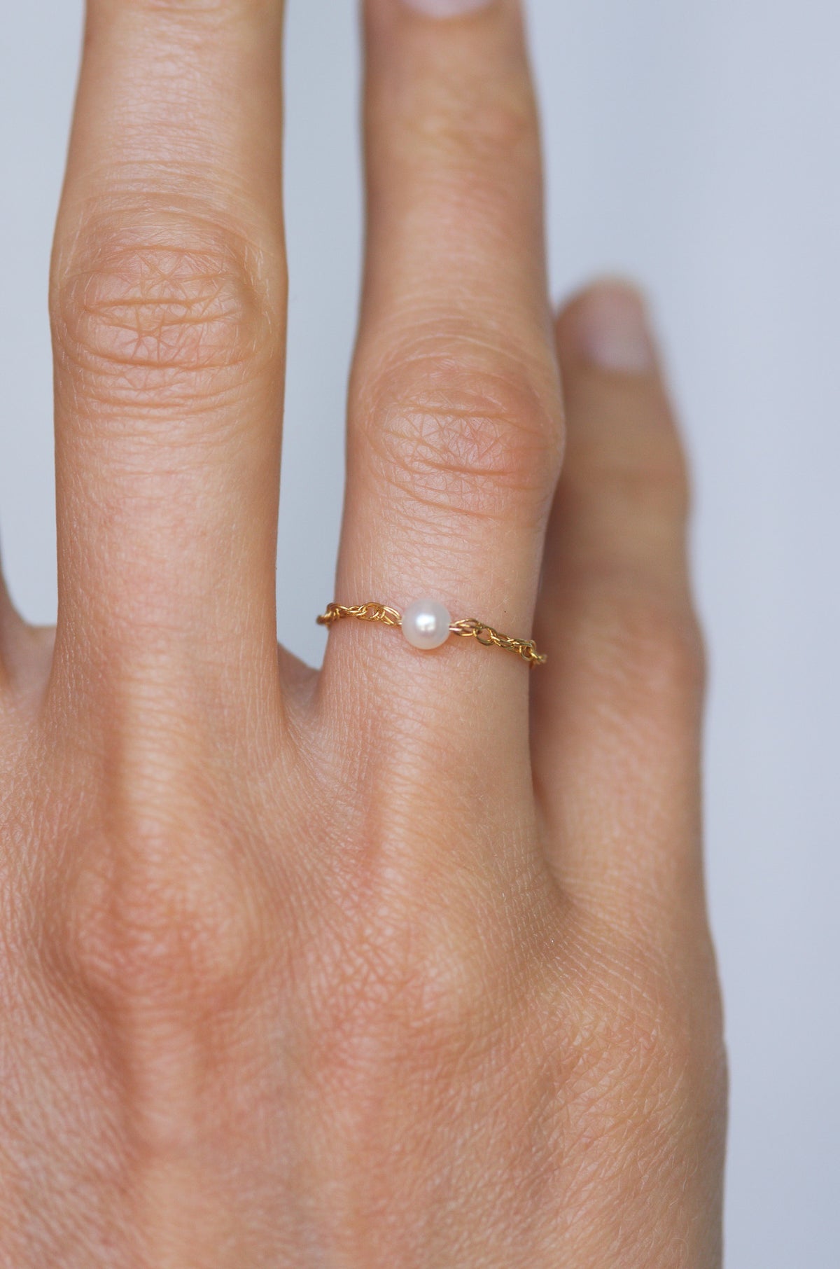 Pearl Chain Ring