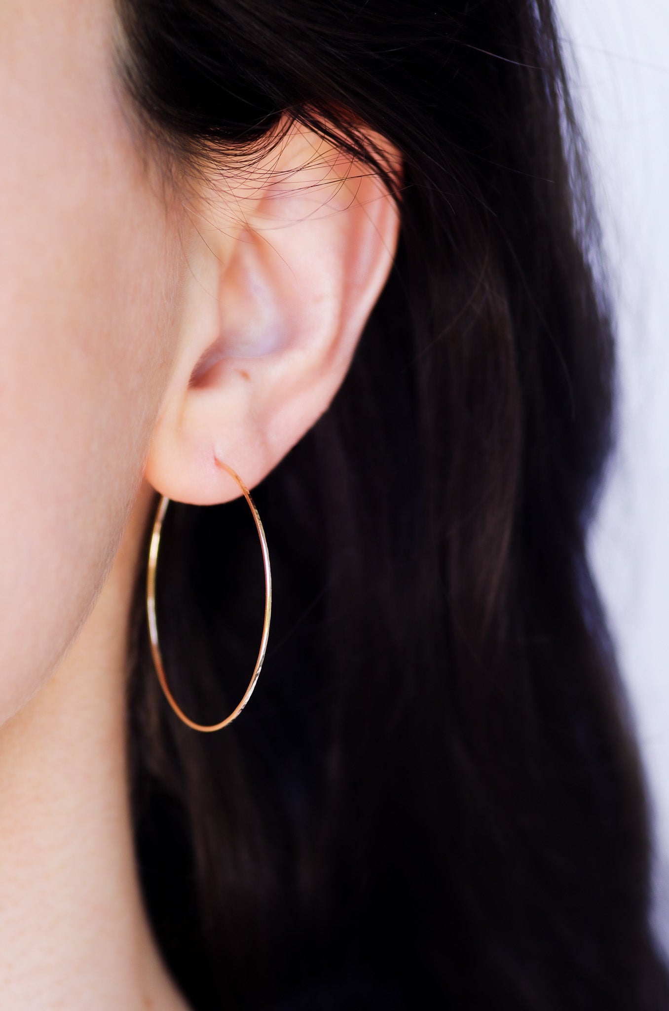 Hammered Hoop Earrings