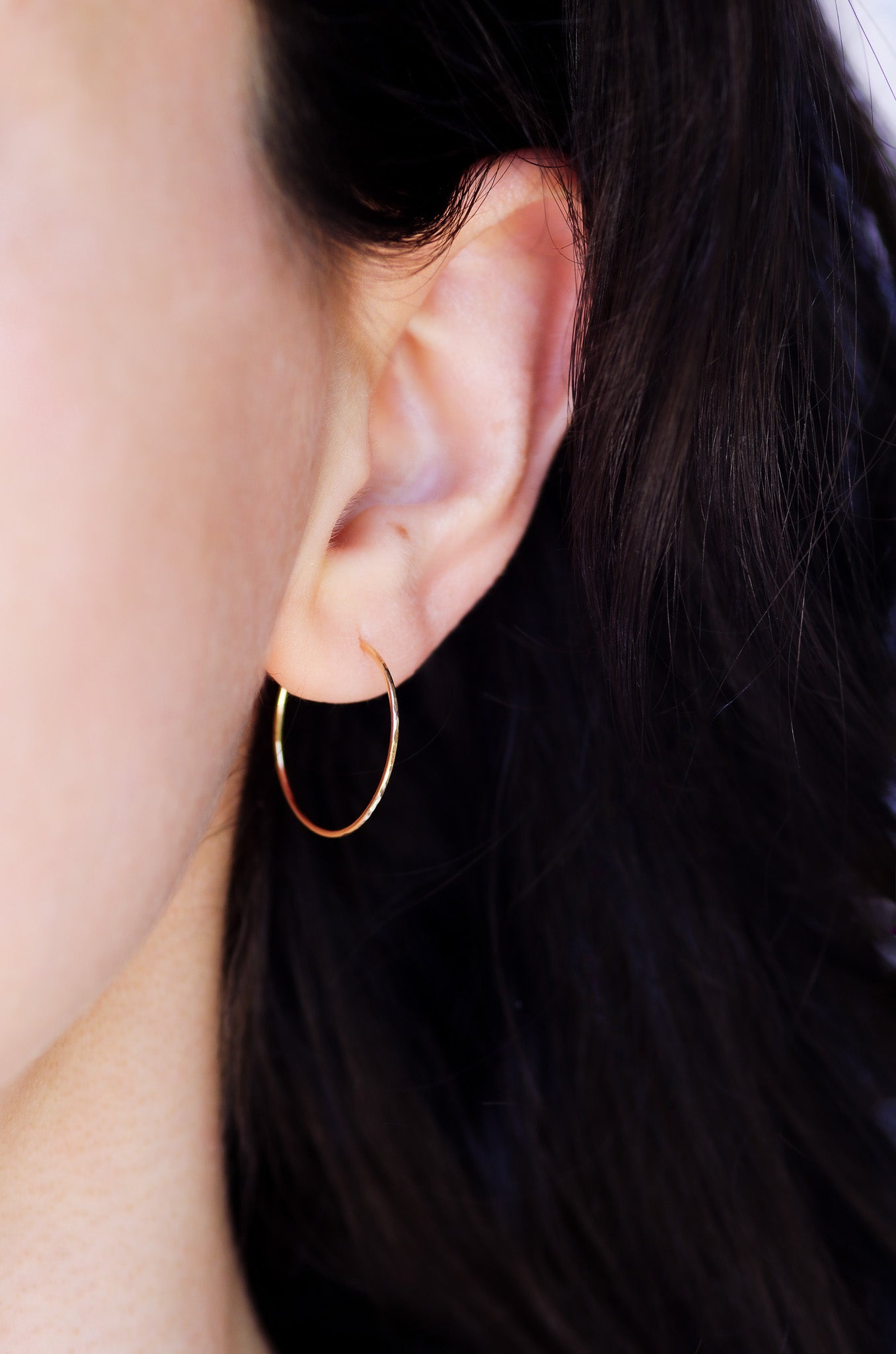 Hammered Hoop Earrings