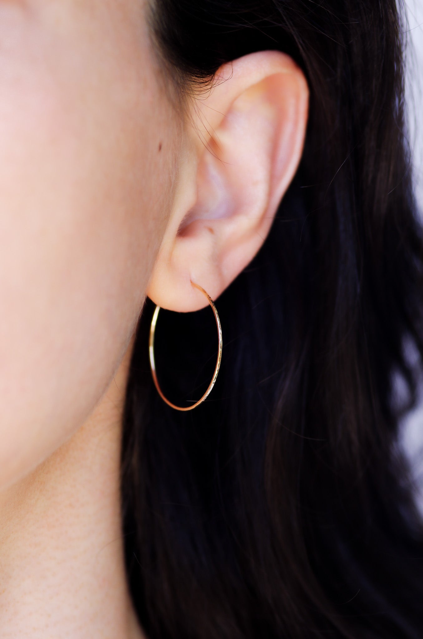 Hammered Hoop Earrings