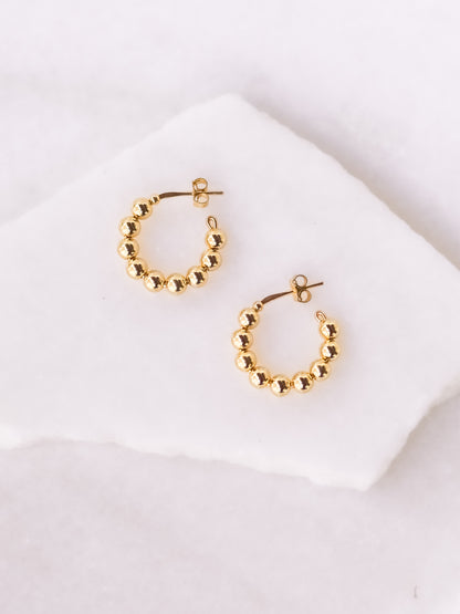 Ball Hoop Earrings