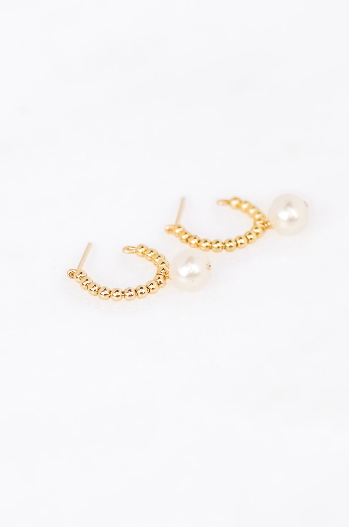 Pearl Huggie Earrings