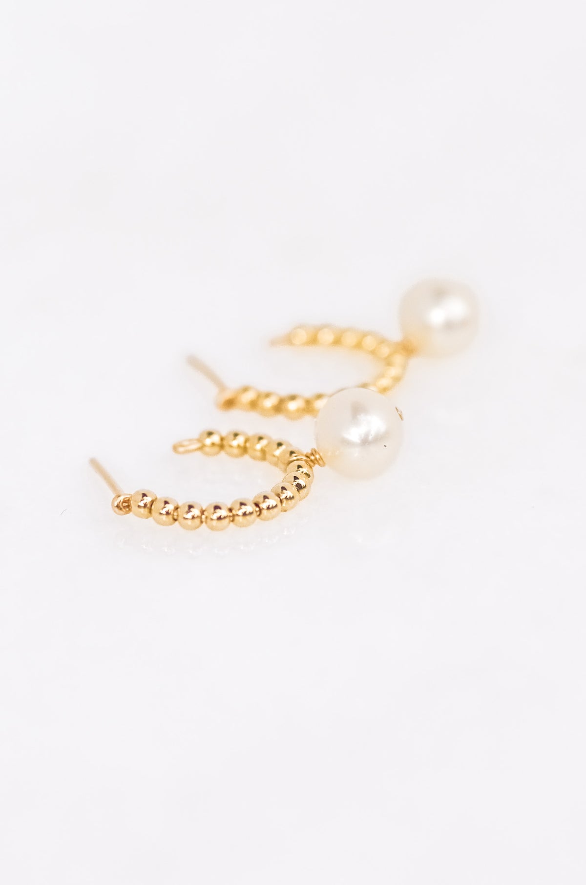 Pearl Huggie Earrings