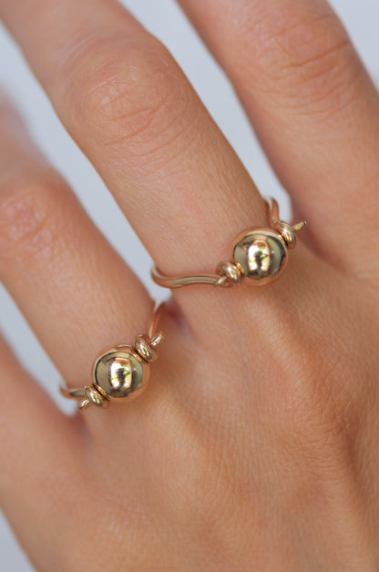 Gold Ball Ring