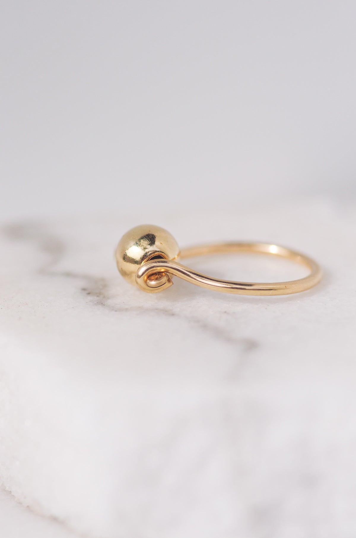 Gold Ball Ring
