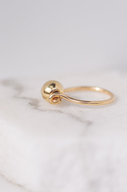 Gold Ball Ring