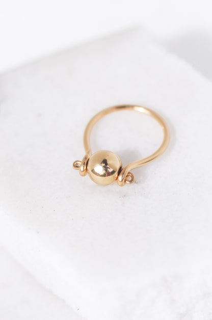 Gold Ball Ring