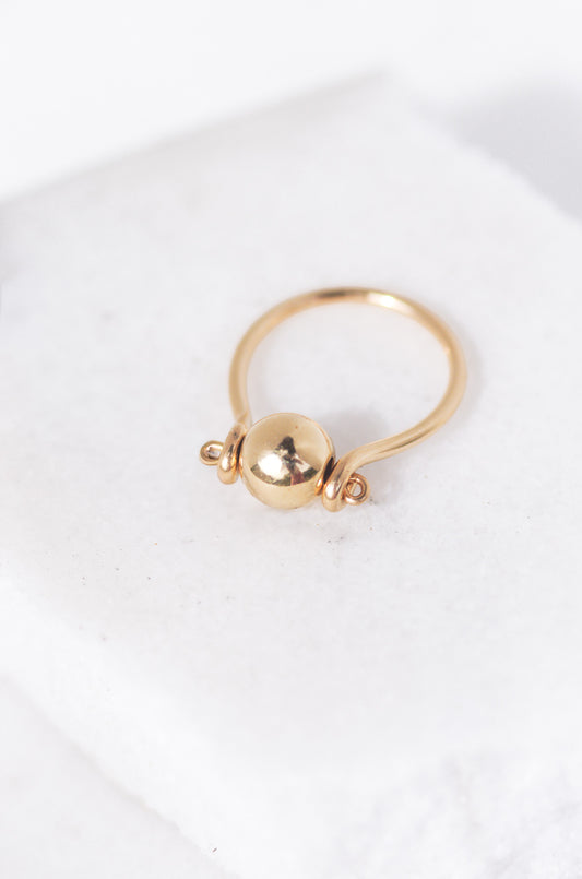 Gold Ball Ring
