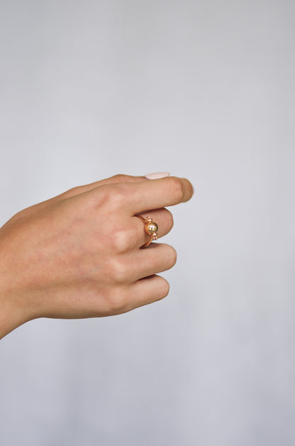 Gold Ball Ring
