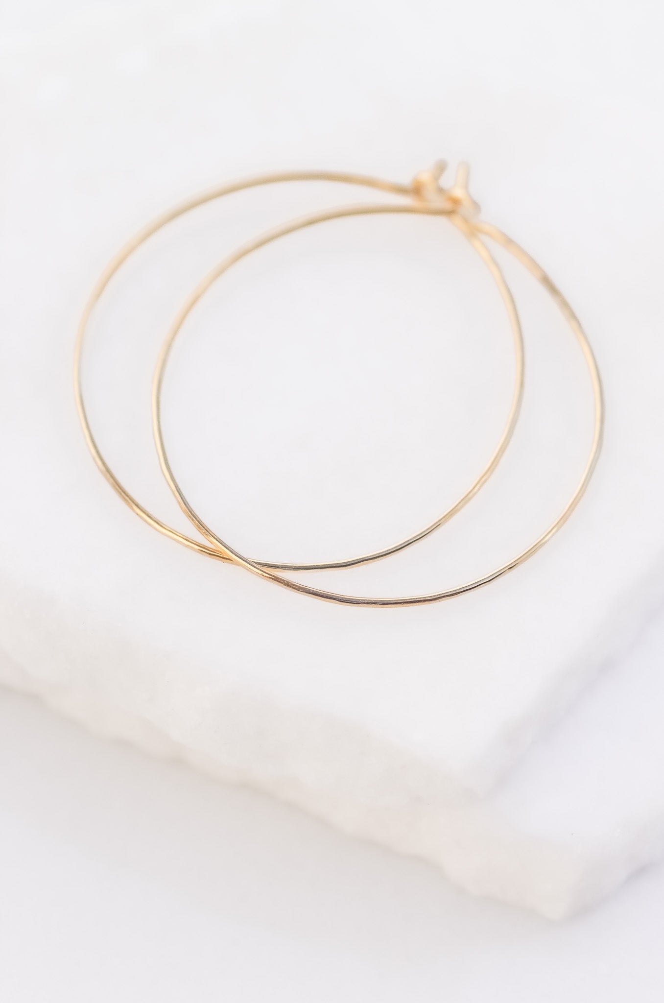 Hammered Hoop Earrings