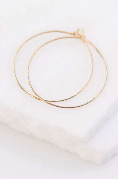 Hammered Hoop Earrings