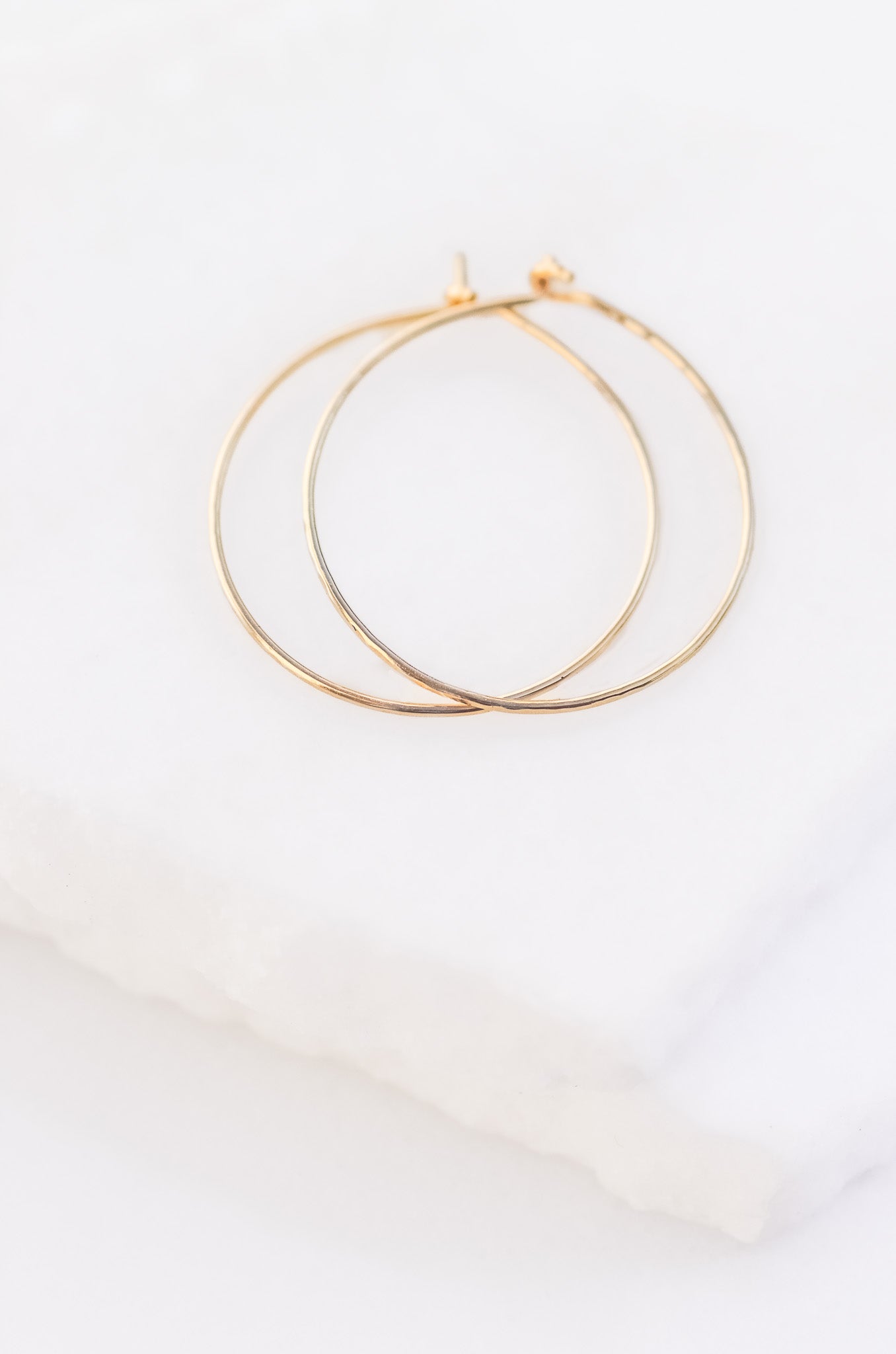 Hammered Hoop Earrings
