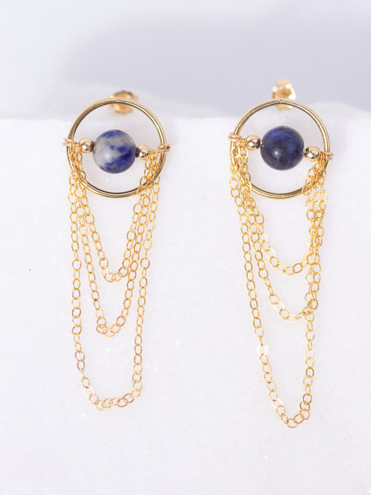 Blue Gemstone Earrings