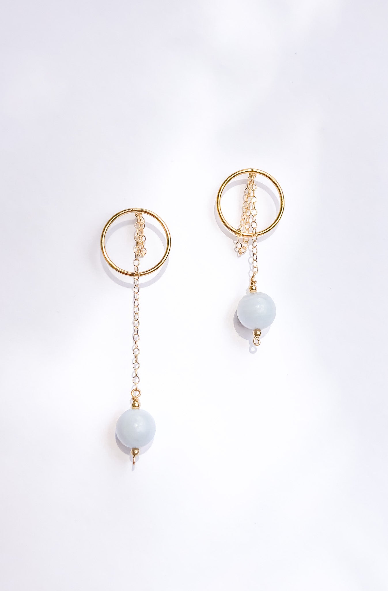 Long Chalcedony Earrings