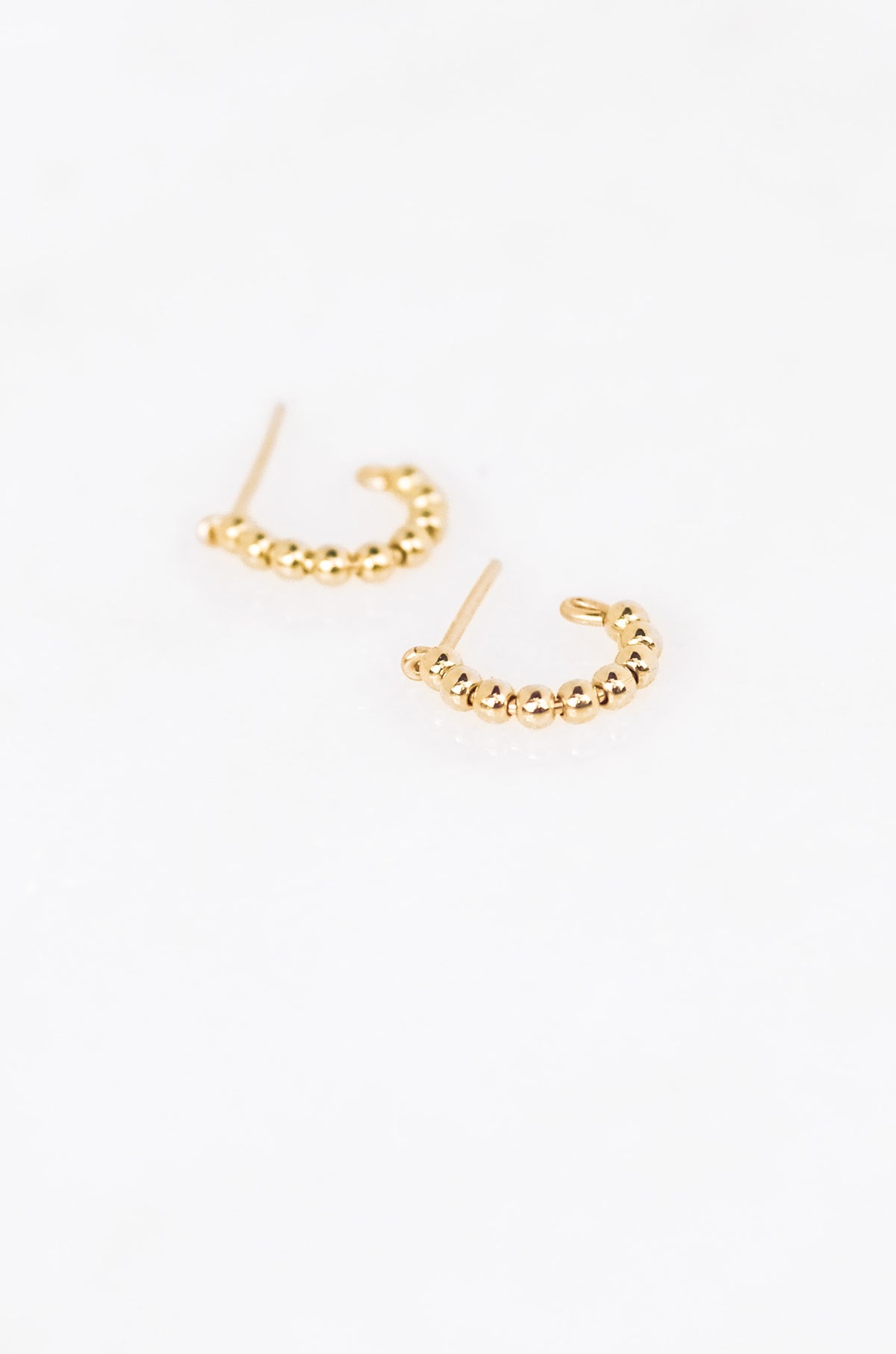Mini Gold Beads Huggie Earrings