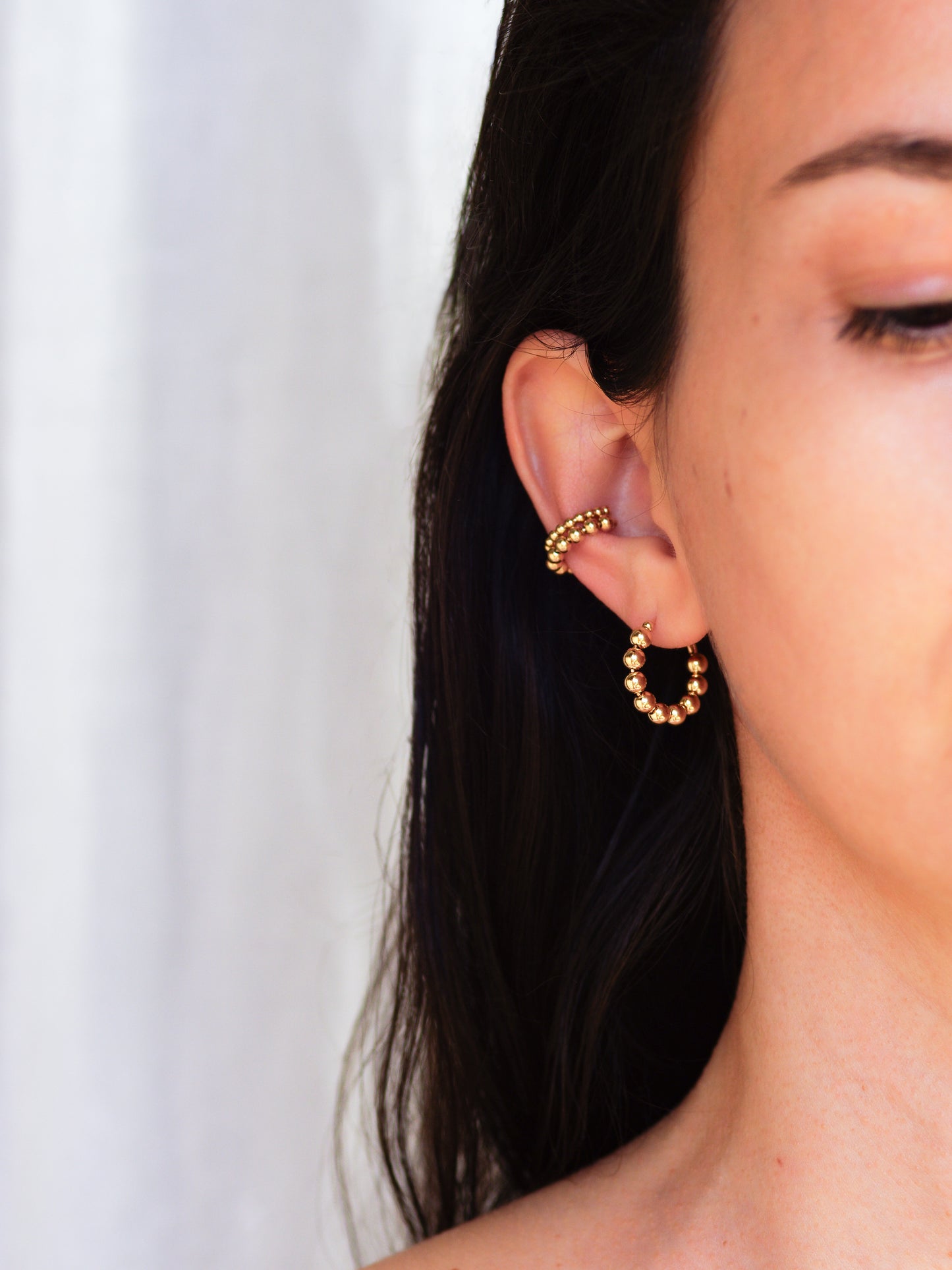 Ball Hoop Earrings