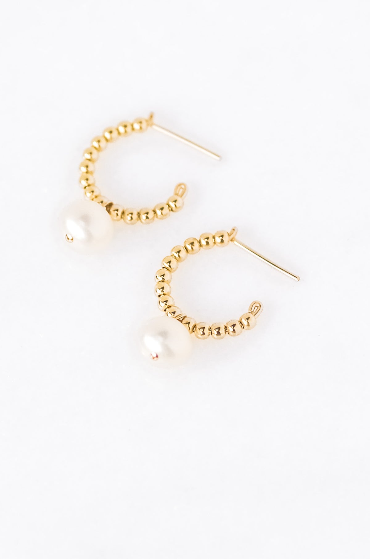 Pearl Huggie Earrings