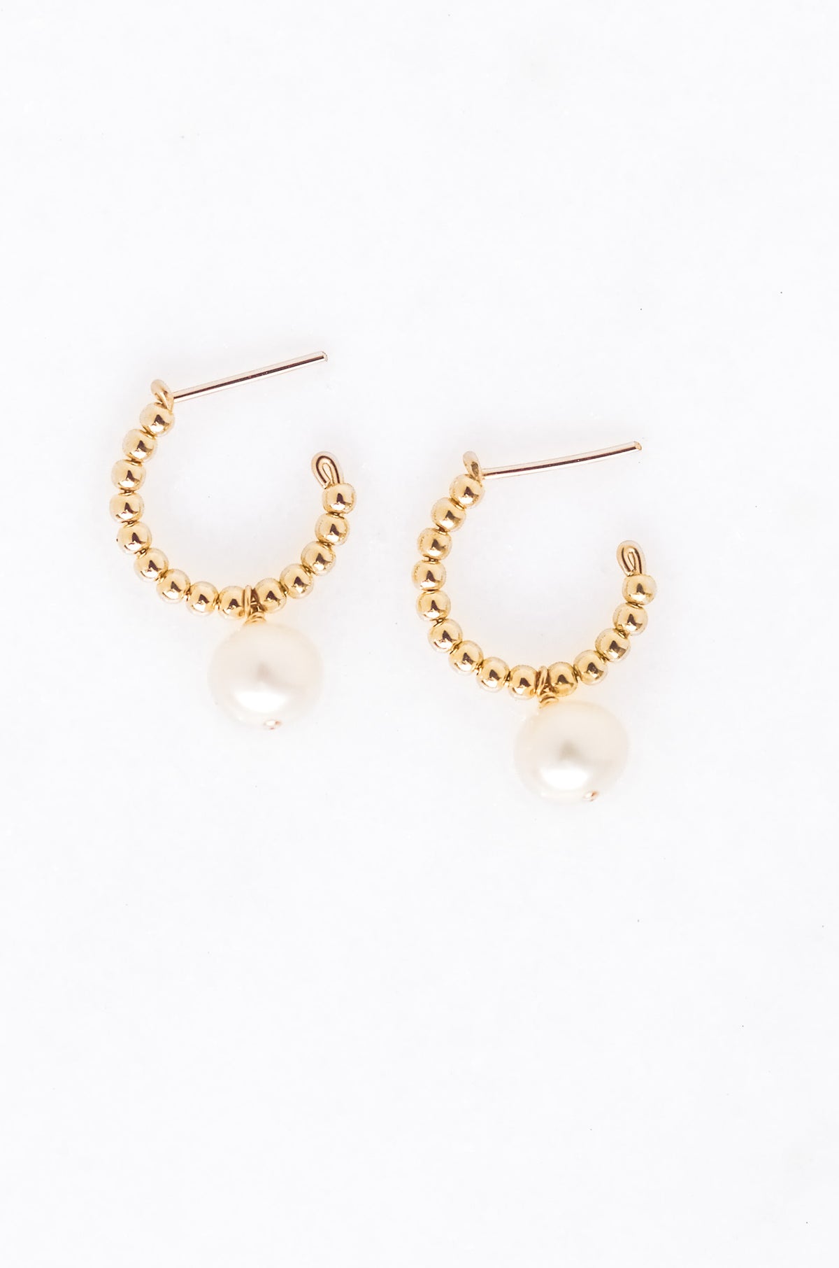Pearl Huggie Earrings