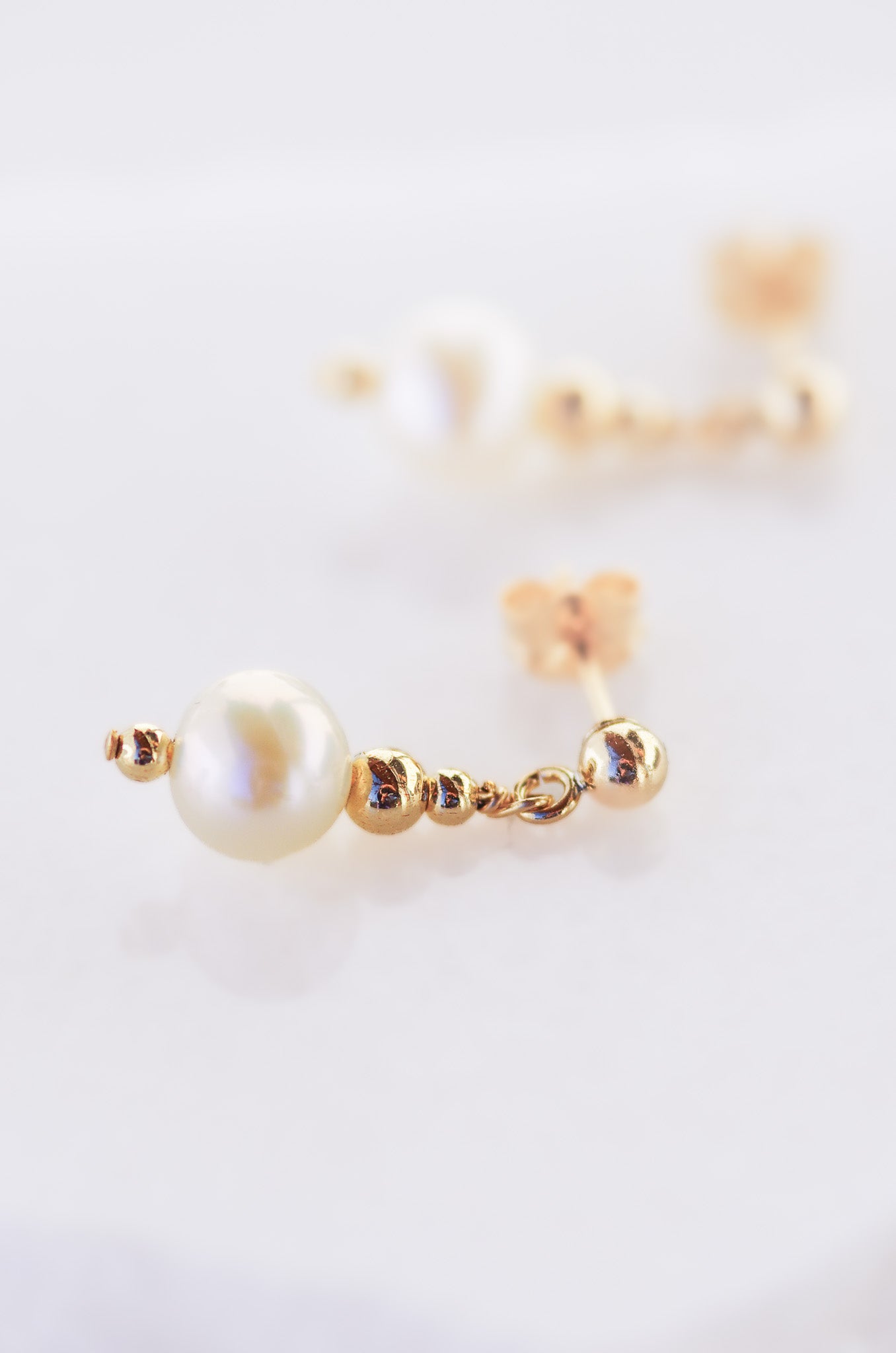 Short Pearl Drop Earrings
