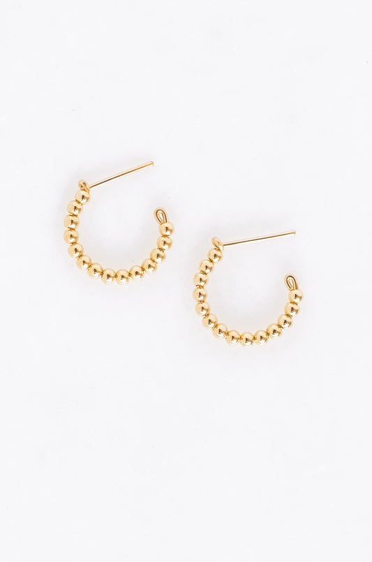 Simple Beaded Huggie Earrings