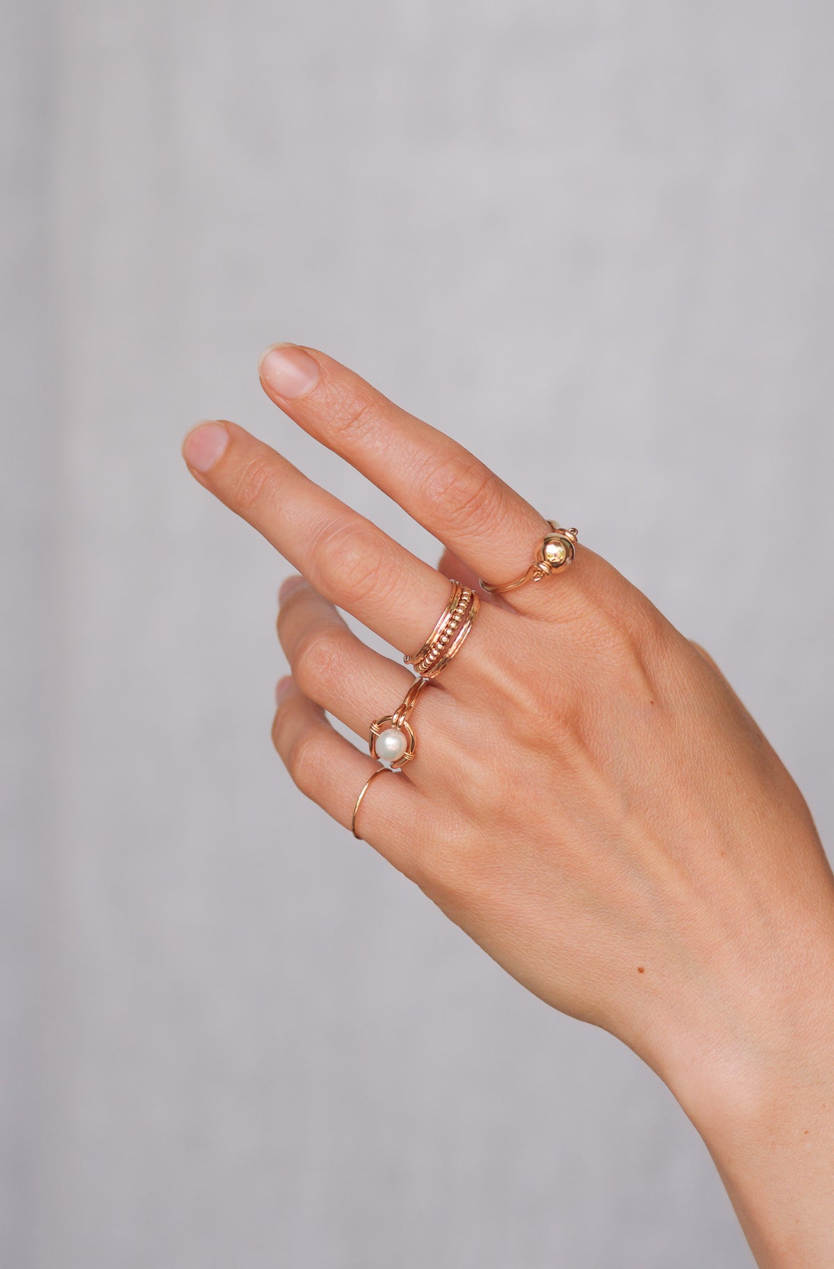 Gold Ball Ring