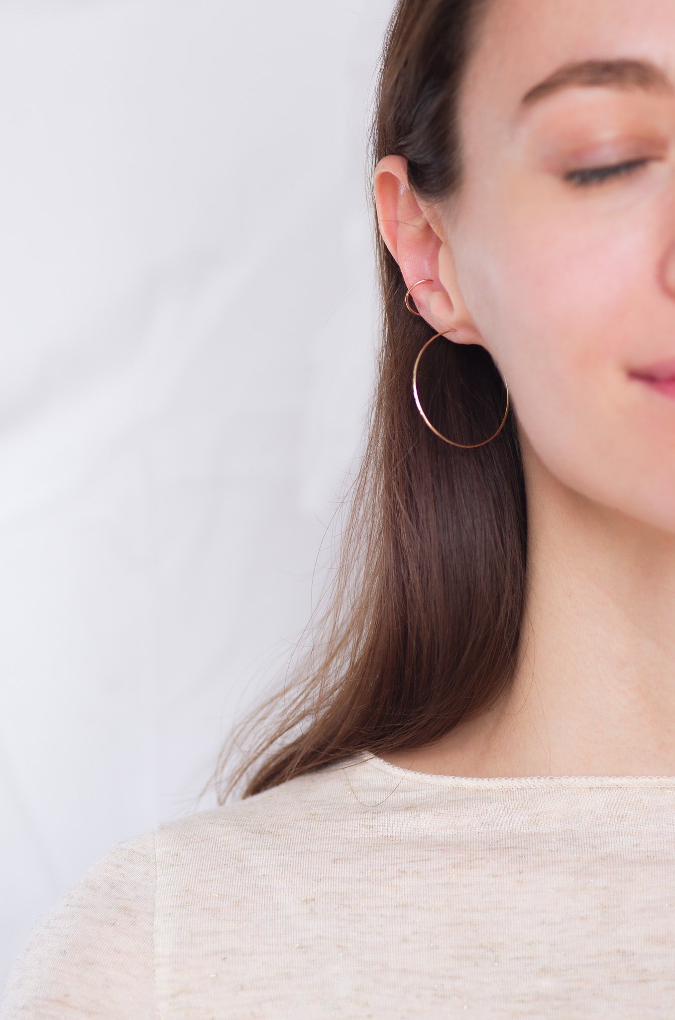 Hammered Hoop Earrings