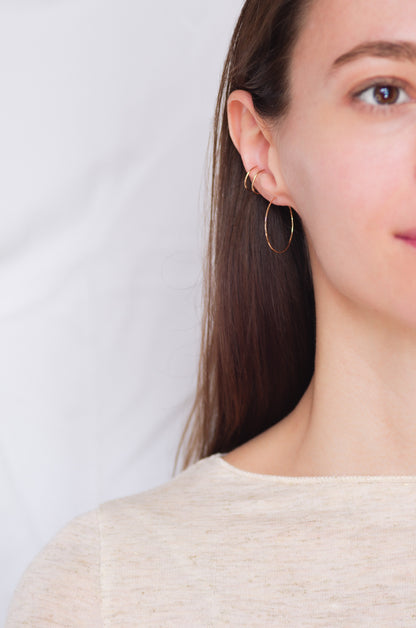 Hammered Hoop Earrings