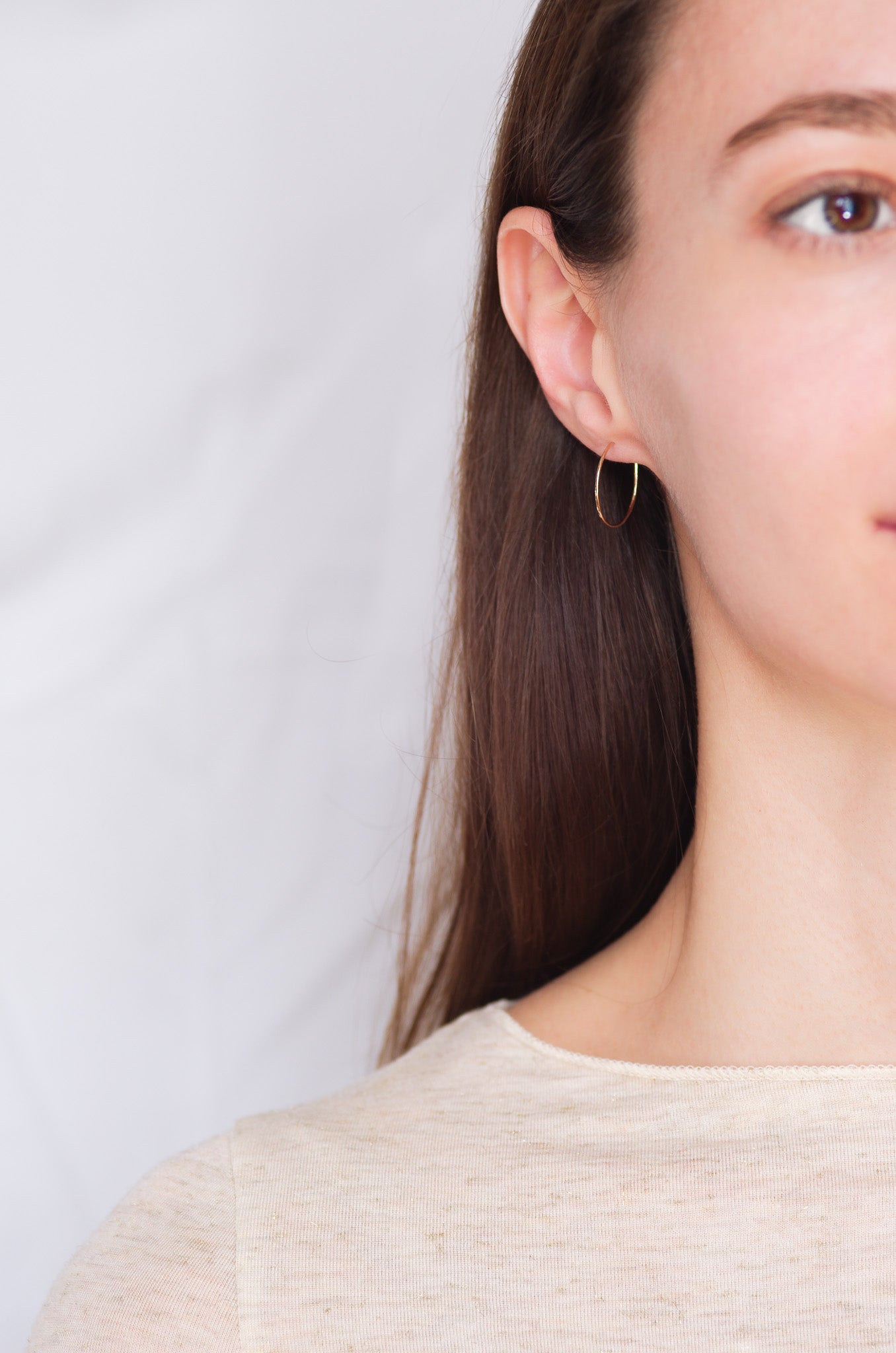 Hammered Hoop Earrings