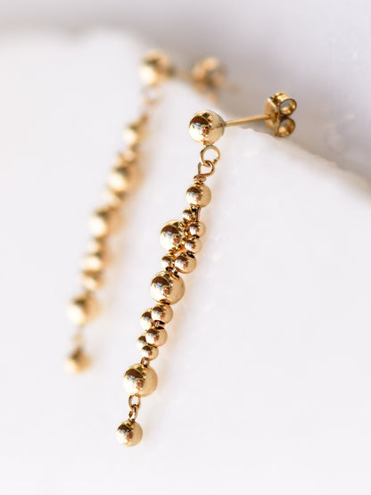 Gold Bead Earrings